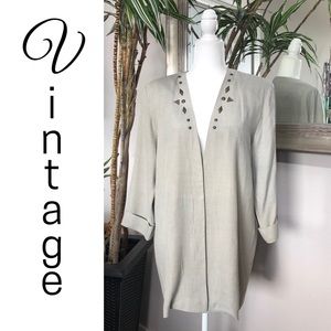 VTG 90s Hampton Dress Co. Open Front Duster M/L